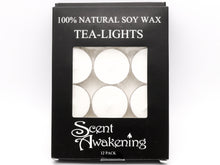 Load image into Gallery viewer, Vegan Natural Soy Wax Tea Lights (pack of 12)
