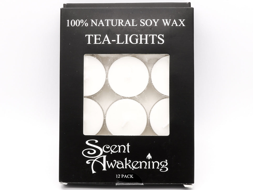 Vegan Natural Soy Wax Tea Lights (pack of 12)