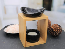 Load image into Gallery viewer, Wooden frame ceramic wax melter and oil burner
