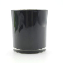 Load image into Gallery viewer, Black glossy glass candle container (jar) (30 cl / 300 ml)
