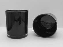 Load image into Gallery viewer, Black glossy glass candle container (jar) (30 cl / 300 ml)
