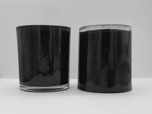 Load image into Gallery viewer, Black glossy glass candle container (jar) (30 cl / 300 ml)
