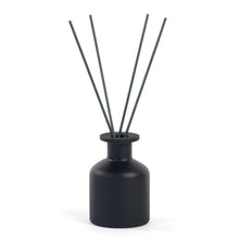 Load image into Gallery viewer, Black matte glass reed diffuser bottles with cork like stoppers (150 ml)
